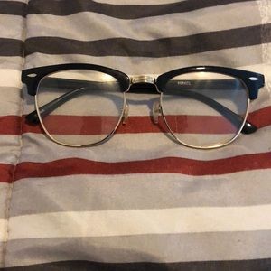 glasses with golden frame